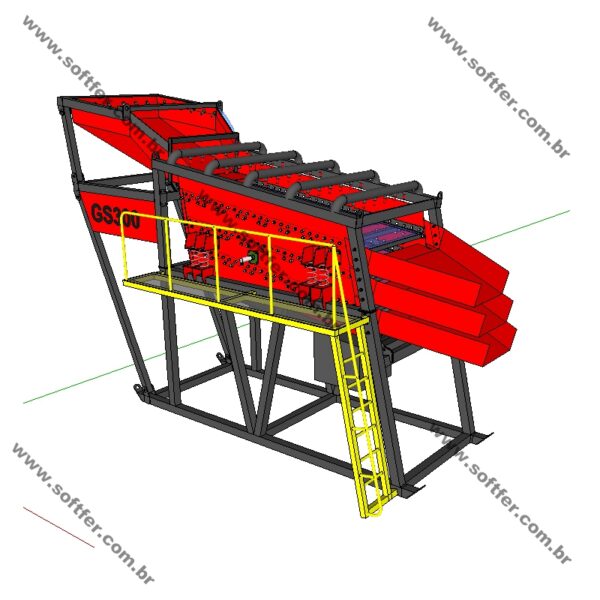 planta para mineração com peneira vibratória